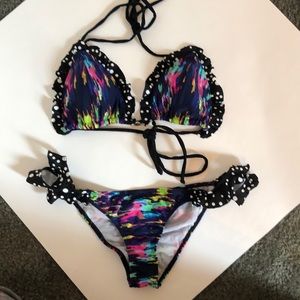 The label swimwear bikini dot print small